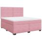 Preview: Boxspringbett mit Matratze Rosa 180x200 cm Samt