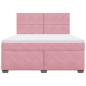 Preview: Boxspringbett mit Matratze Rosa 180x200 cm Samt