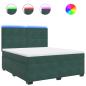 Preview: Boxspringbett mit Matratze Dunkelgrün 180x200 cm Samt