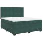 Preview: Boxspringbett mit Matratze Dunkelgrün 180x200 cm Samt