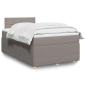Preview: ARDEBO.de - Boxspringbett mit Matratze Taupe 120x200 cm Stoff