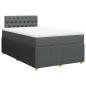 Preview: Boxspringbett mit Matratze Dunkelgrau 120x200 cm Stoff