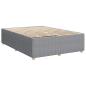 Preview: Boxspringbett mit Matratze Hellgrau 140x190 cm Stoff