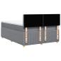 Preview: Boxspringbett mit Matratze Hellgrau 140x190 cm Stoff