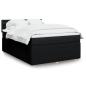 Preview: ARDEBO.de - Boxspringbett mit Matratze Schwarz 140x190 cm Stoff