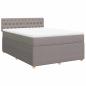Preview: Boxspringbett mit Matratze Taupe 140x200 cm Stoff