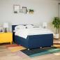 Preview: Boxspringbett mit Matratze Blau 140x200 cm Stoff