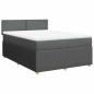 Preview: Boxspringbett mit Matratze Dunkelgrau 160x200 cm Stoff