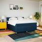 Preview: Boxspringbett mit Matratze Blau 180x200 cm Stoff