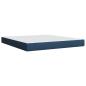 Preview: Boxspringbett mit Matratze Blau 180x200 cm Stoff