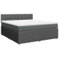 Preview: Boxspringbett mit Matratze Dunkelgrau 180x200 cm Stoff