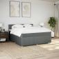 Preview: Boxspringbett mit Matratze Dunkelgrau 180x200 cm Stoff