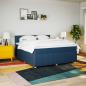 Preview: Boxspringbett mit Matratze Blau 180x200 cm Stoff