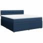 Preview: Boxspringbett mit Matratze Blau 180x200 cm Stoff