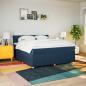 Preview: Boxspringbett mit Matratze Blau 180x200 cm Stoff