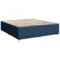 Preview: Boxspringbett mit Matratze Blau 180x200 cm Stoff