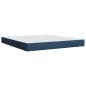 Preview: Boxspringbett mit Matratze Blau 180x200 cm Stoff