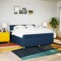 Preview: Boxspringbett mit Matratze Blau 180x200 cm Stoff