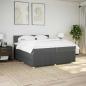 Preview: Boxspringbett mit Matratze Dunkelgrau 200x200 cm Stoff