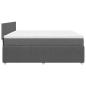 Preview: Boxspringbett mit Matratze Dunkelgrau 200x200 cm Stoff