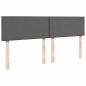 Preview: Boxspringbett mit Matratze Dunkelgrau 200x200 cm Stoff