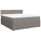 Preview: Boxspringbett mit Matratze Taupe 200x200 cm Stoff