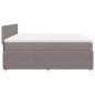 Preview: Boxspringbett mit Matratze Taupe 200x200 cm Stoff