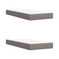 Preview: Boxspringbett mit Matratze Taupe 200x200 cm Stoff