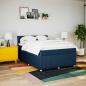 Preview: Boxspringbett mit Matratze Blau 140x200 cm Stoff