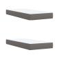 Preview: Boxspringbett mit Matratze Grau 200x200 cm Kunstleder