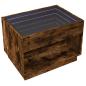 Preview: Couchtisch mit Infinity-LED Räuchereiche 70x50x50 cm