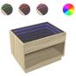 Preview: Couchtisch mit Infinity-LED Sonoma-Eiche 70x50x50 cm
