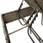Preview: Doppel-Sonnenliege mit Kissen & Schirm Hellgrau Poly Rattan