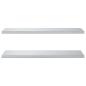 Preview: Wandregale 2 Stk. 100x40x3 cm Silbern Edelstahl