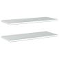 Preview: Wandregale 2 Stk. 100x40x3 cm Silbern Edelstahl