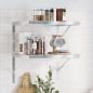 Preview: ARDEBO.de - Wandregale 2 Stk. 50x40x3 cm Silbern Edelstahl