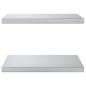 Preview: Wandregale 2 Stk. 50x40x3 cm Silbern Edelstahl