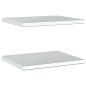 Preview: Wandregale 2 Stk. 50x40x3 cm Silbern Edelstahl