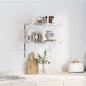 Preview: Wandregale 2 Stk. 50x40x3 cm Silbern Edelstahl