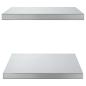 Preview: Wandregale 2 Stk. 50x40x3 cm Silbern Edelstahl