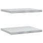 Preview: Wandregale 2 Stk. 50x40x3 cm Silbern Edelstahl