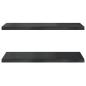 Preview: Wandregale 2 Stk. 75x40x3 cm Schwarz Edelstahl