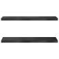 Preview: Wandregale 2 Stk. 75x23,5x3 cm Schwarz Edelstahl