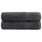 Preview: ARDEBO.de - Premium-Badetücher SOLUND 2 Stk. Anthrazit 100x150 cm 600 g/m²