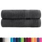 Preview: Premium-Badetücher SOLUND 2 Stk. Anthrazit 100x150 cm 600 g/m²