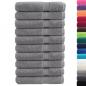 Preview: Premium-Handtücher SOLUND 10 Stk. Grau 100x200 cm 600 g/m²