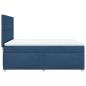 Preview: Boxspringbett mit Matratze Blau 140x200 cm Stoff