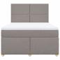 Preview: Boxspringbett mit Matratze Taupe 140x200 cm Stoff
