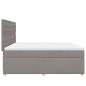 Preview: Boxspringbett mit Matratze Taupe 180x200 cm Stoff