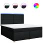 Preview: Boxspringbett mit Matratze Schwarz 180x200 cm Stoff
